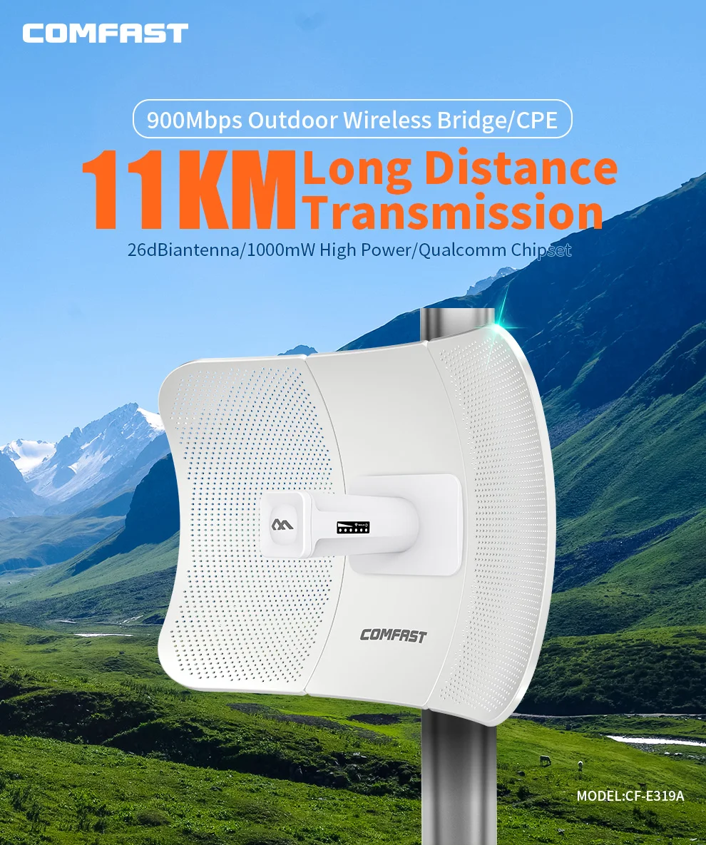 5-11KM 5GHz Outdoor Wireless Bridge Long Distance Wi-Fi CPE Access Point Wifi Signal Amplifier Antenna Nanostation Extender AP