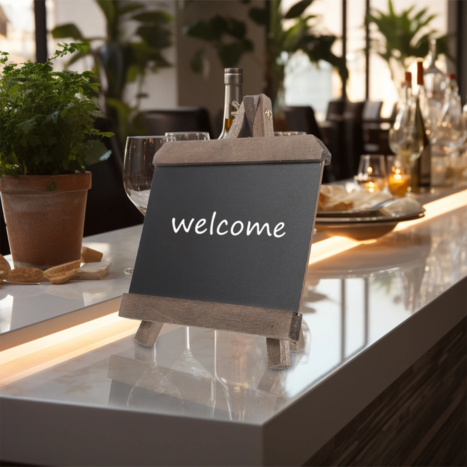 

Retro Bar Blackboard Desktop Chalk Tabletop Mini Chalkboard Signs Decor Vintage Message Counter Memo
