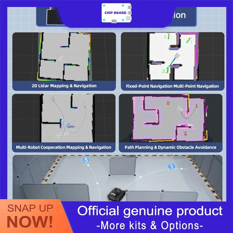 

Hiwonder MentorPi T1 AI Robot Car Kit based on Raspberry Pi, Tank Chassis with ROS2, Autonomous Driving and AI Coding