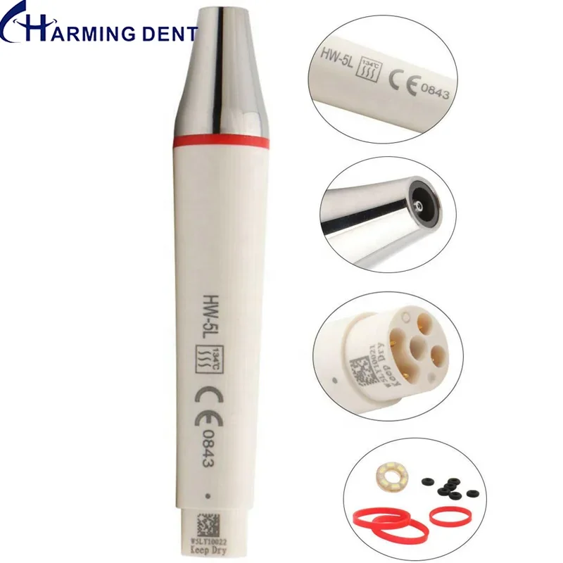 EMS Woodpecker Den tal scaler ultrasonic handpiece / LED piezo scaler handpiece detachable handle