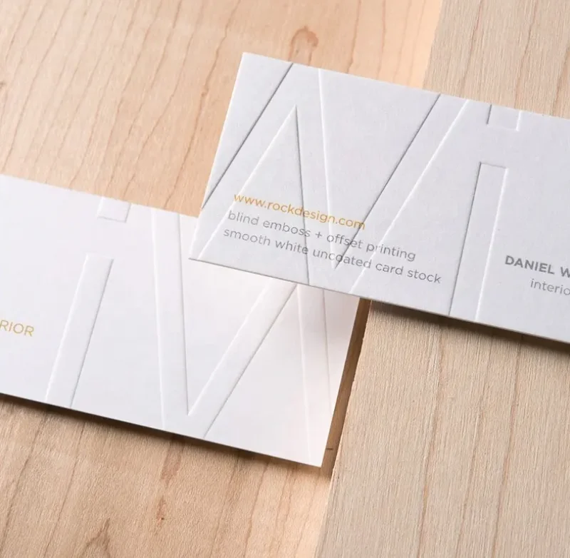 맞춤형 양각 핫 스탬핑 로고 질감 종이 면 명함 가장자리 핫 스탬핑 감사 카드