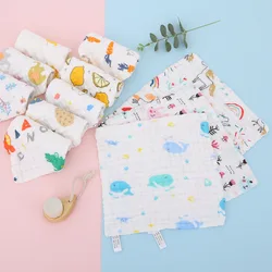 New Baby Burp Cloth 고밀도 코튼 턱받이 만화 프린트 타액 타올 베이비 보이즈 소녀 먹이 앞치마 코튼 유아 두건 Bibs