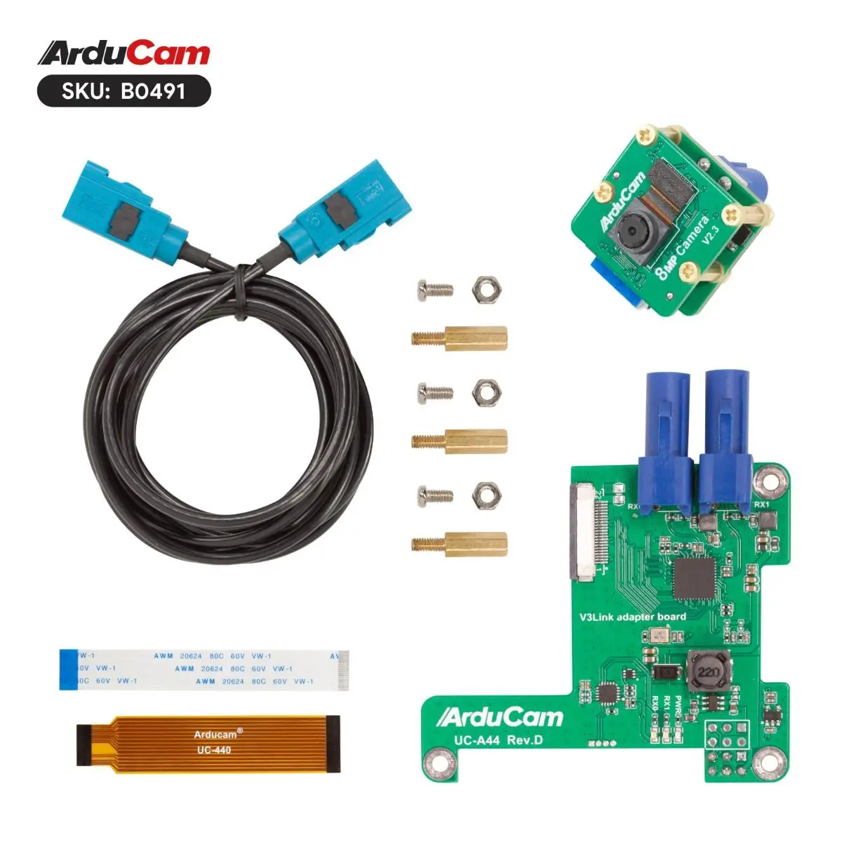 Imagem -02 - Kit Câmera Arducam para Raspberry pi Imx219 Fpd-link