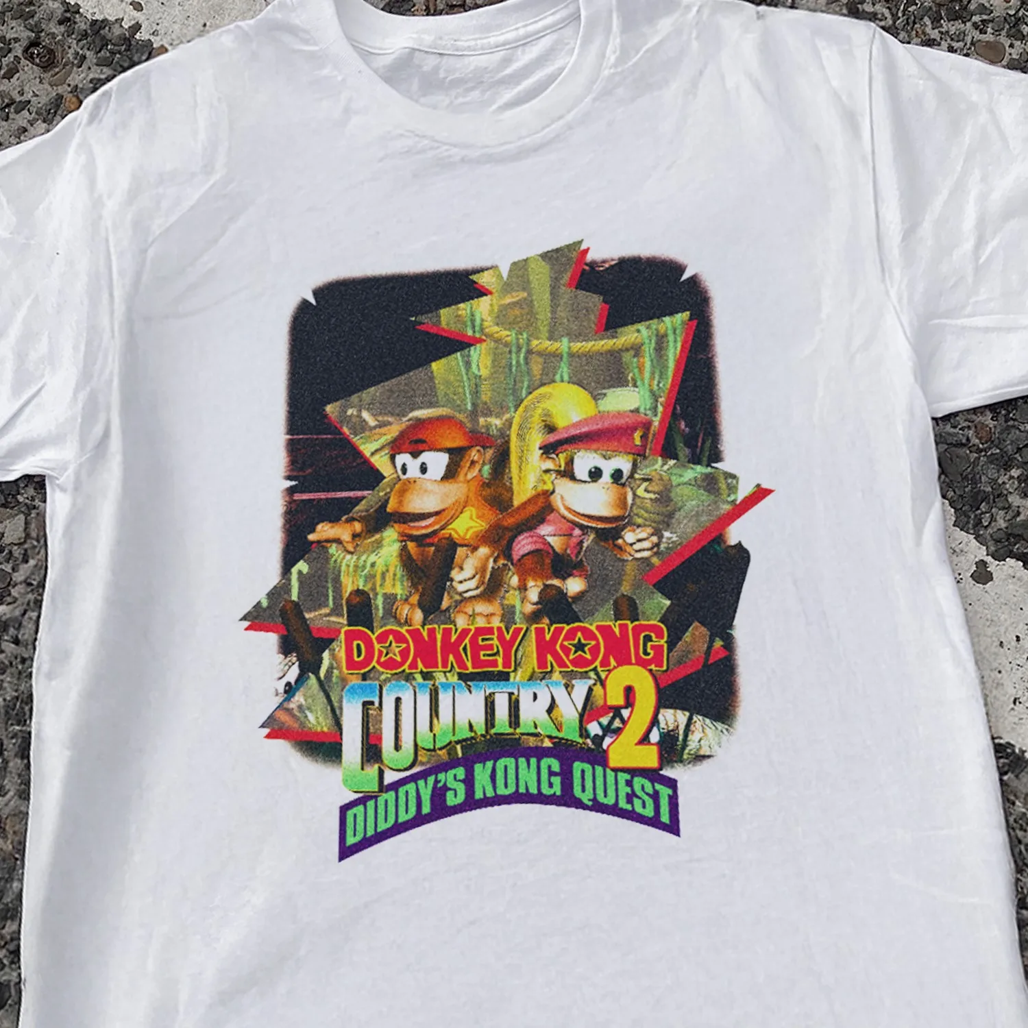 Donkey Kong Country 2 Retro Vintage 90s Video Game Graphic T-Shirt Cotton Men Women Streetwear Tee