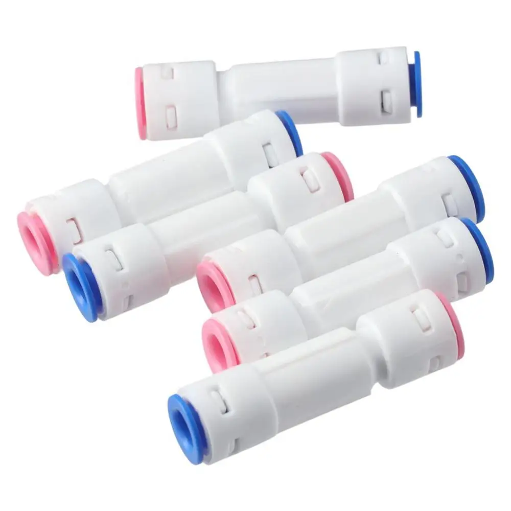 6pcs Plastic Check Valve Quick Connect RO Water Filters 1/4" One-way Valve One Way Quick Connect Fittings Water Purifier