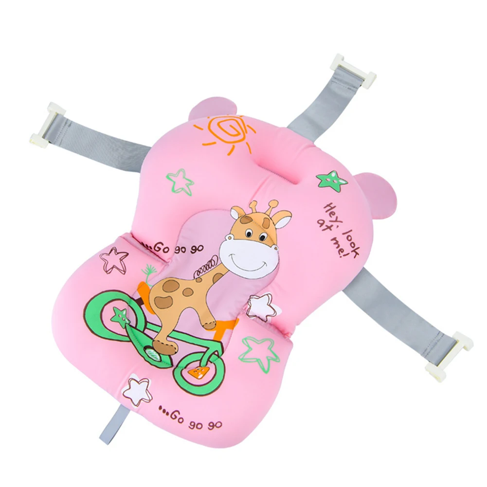 Cute Universal Bath Pillow Seat Safe Baby Bath Support Sit Non-Slip Floating Bathing Cushion Pad Mat for Baby Infant 0-12 Months