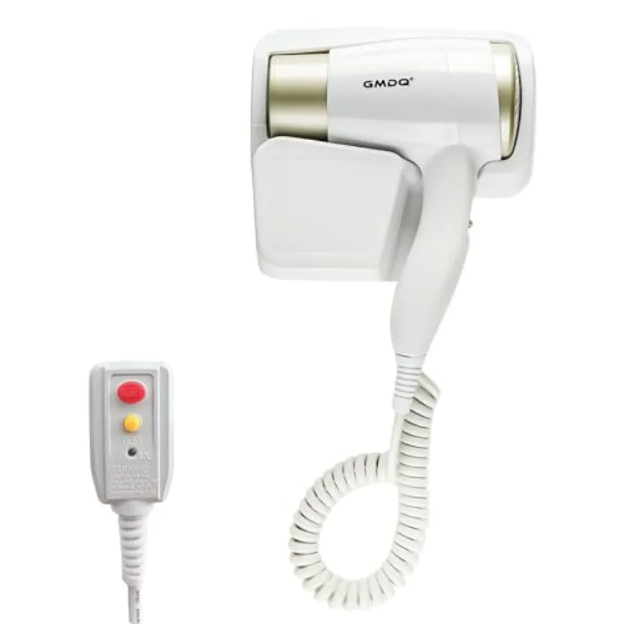 

Wall Mounted Hair Dryer for Bathroom - 110V Professional Blow Dryer with Fast Drying Salon Motor, Heavy Duty Wall Mount Hairdry