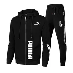 Hot Sales Tracksuit Men Travel Sweatshirts for Men Daily Dressing Men's Set Parkas Coat and Sweatpants Outdoor Sport Hoodie Suit