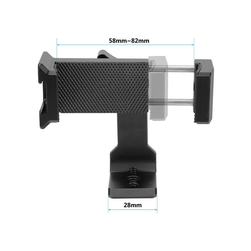 HDRig ARCA Style Handyhalterklemme mit Kaltschuhhalterung und 360° °   Drehbares und 1/4" 3/8" Gewindeloch für IPhone Xiaomi