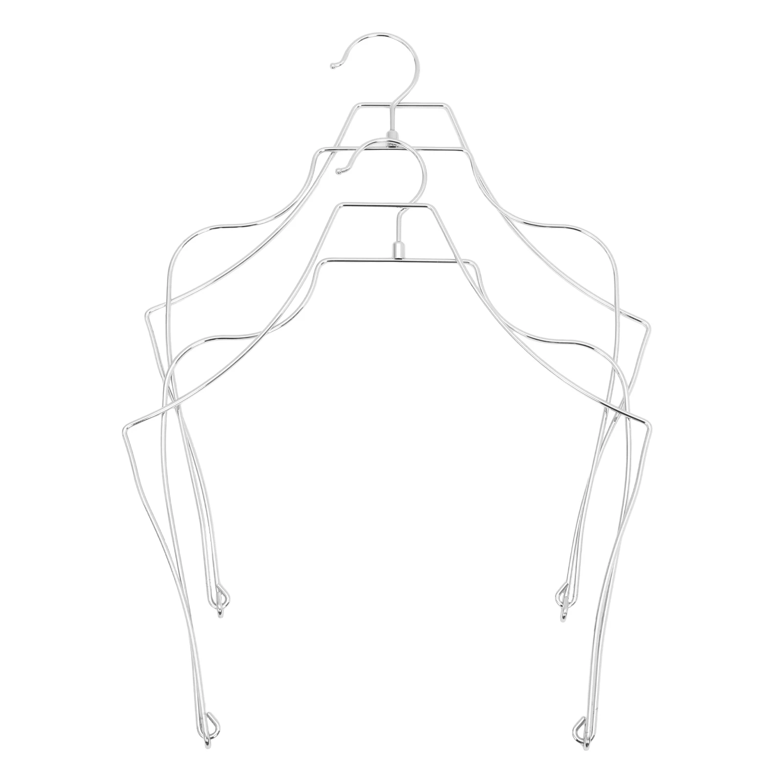 

2pcs Hanger Foldable Bathing Suit Hanger Body Shape Display Rack for Bathing Suit Lingerie Wire Metal Storage Solution