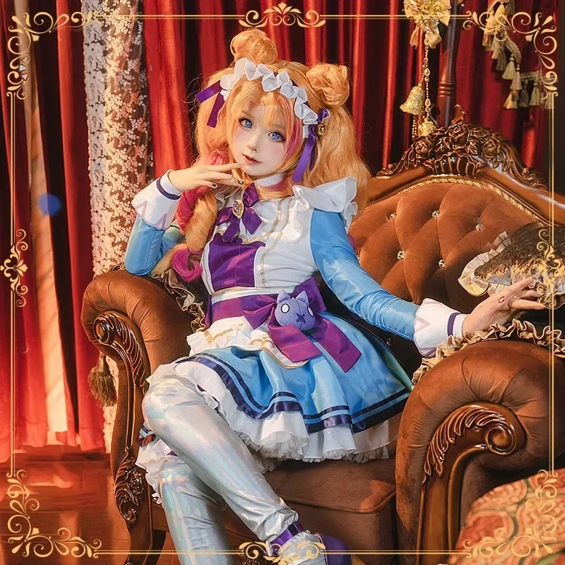 Game LOL Gwen Cosplay Costume Coffee Sweetheart Maid Women Girls Dress Halloween Christmas Party Costume Full Set