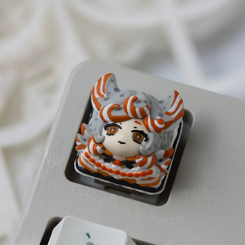 Salmon Series Keycaps Resin Material Cherry Profile Personalized Keycaps ESC Single Key for Mechanical Keyboard Decoration