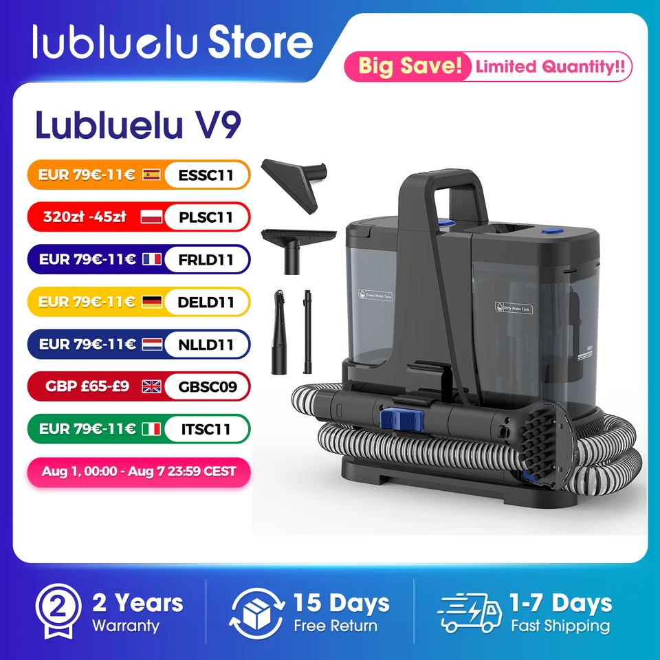 Odkurzacz piorący Lubluelu V9