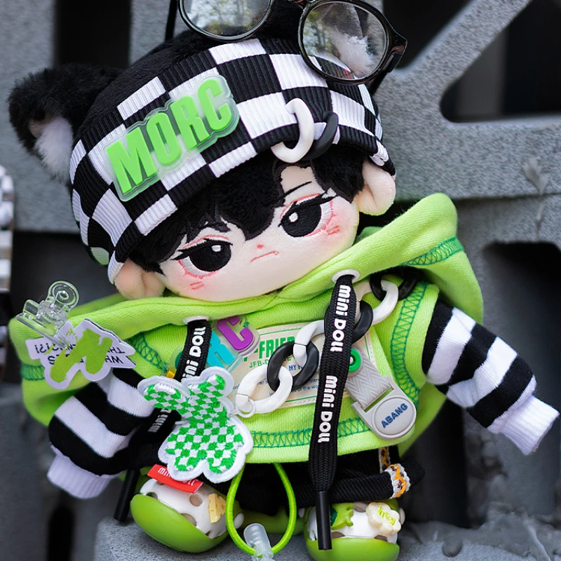 

Handmade 5pc/set Street Shooting Cool Boy Suit 20cm No Attribute Doll Clothes Hooded Sweatshirt Shorts HairTie Dolls Outfit