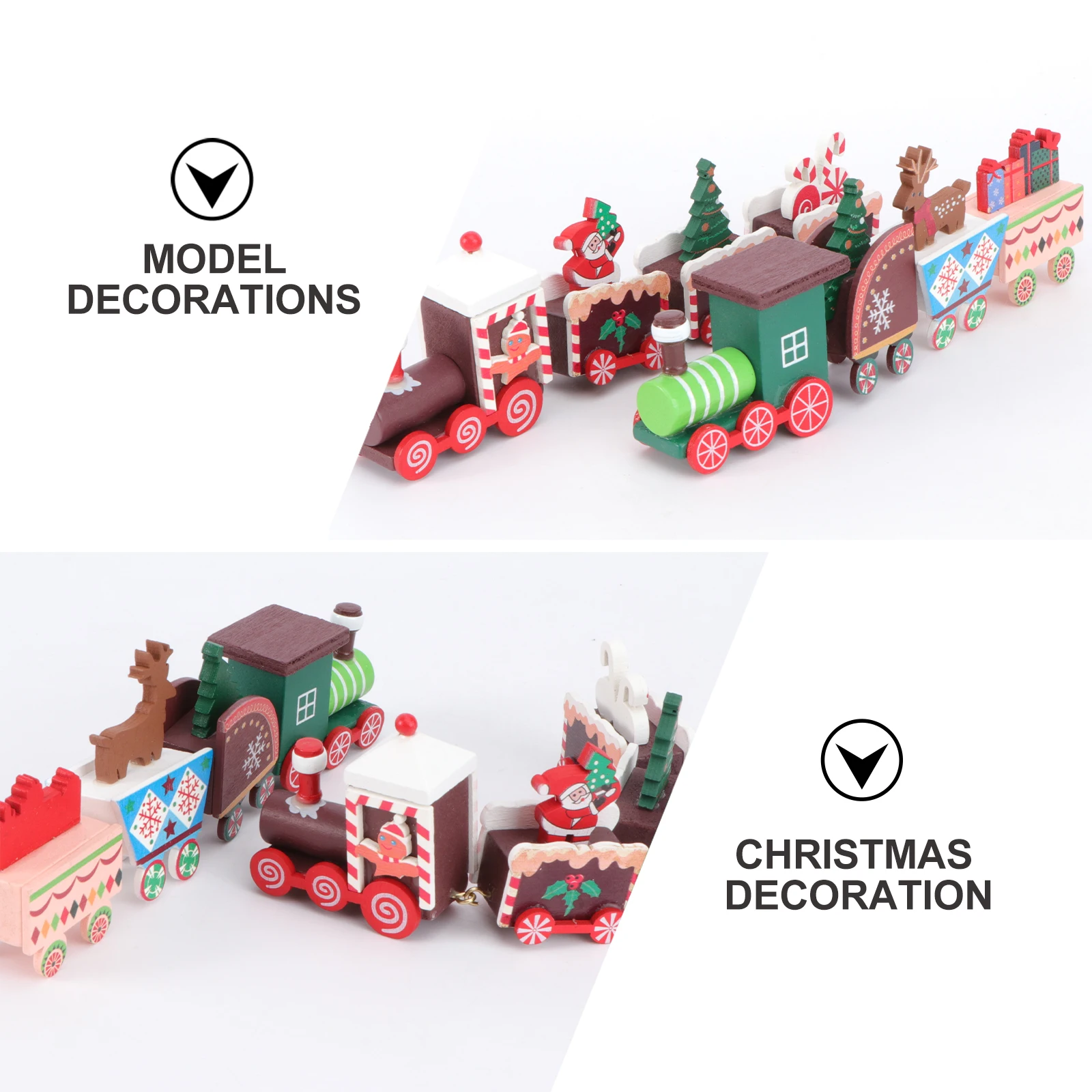 

Small Train Wooden naments Christmas Decorations Xmas Themed Trains Desktop Adornments Mini Trains Elements Family Decor