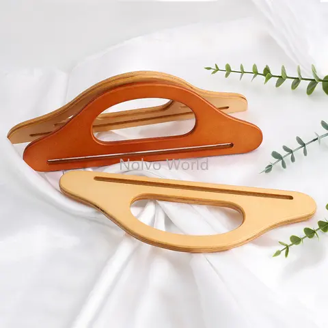 2/4/10PCS 25x9cm Compensato D Forma di Legno Borsa Da Spiaggia Manici Per La Sostituzione FAI DA TE Borsa Tote Strap Borsa Telaio Accessori Per Cucire