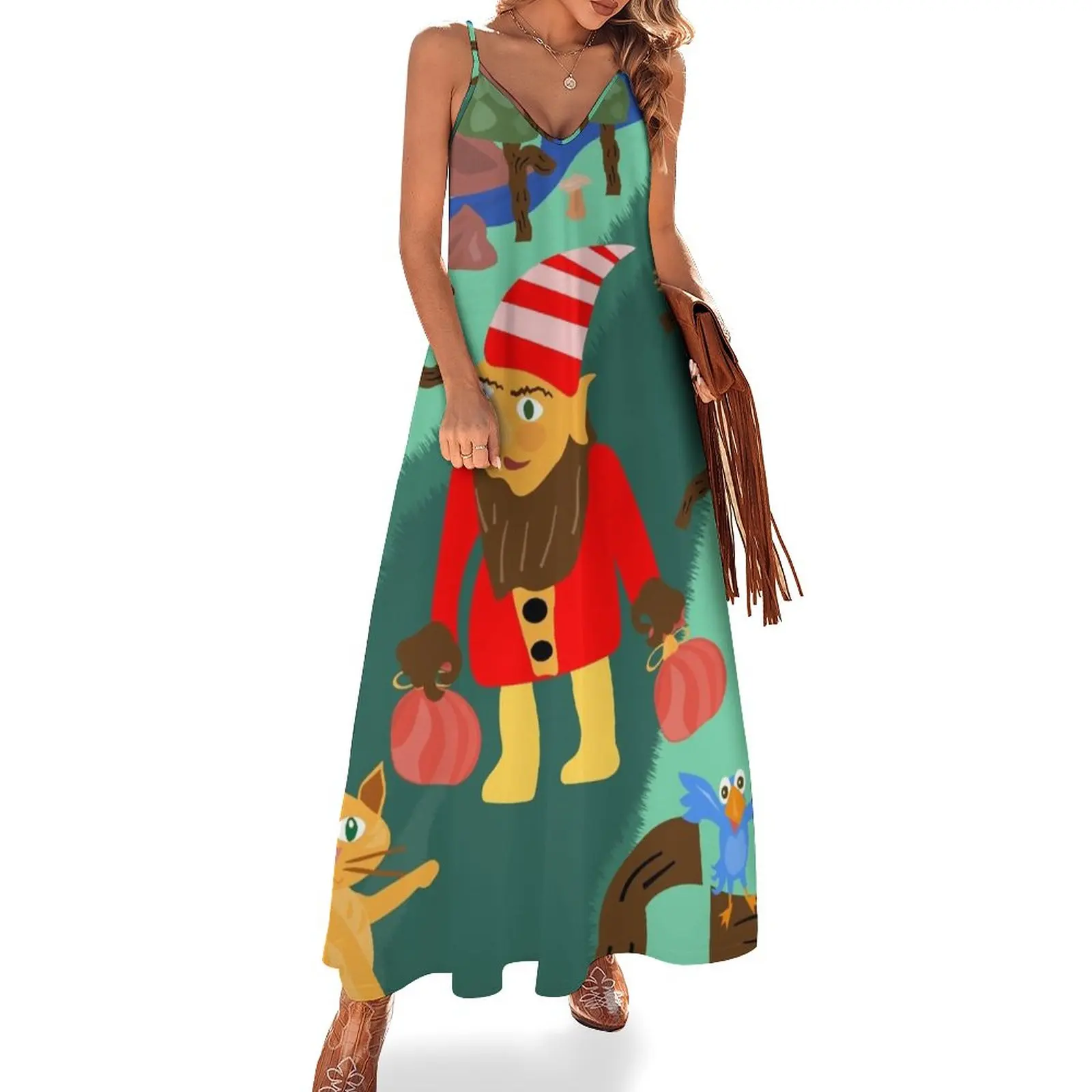 

Gillburt The Gnome Heads Home Sleeveless Dress dresses with long sleeves