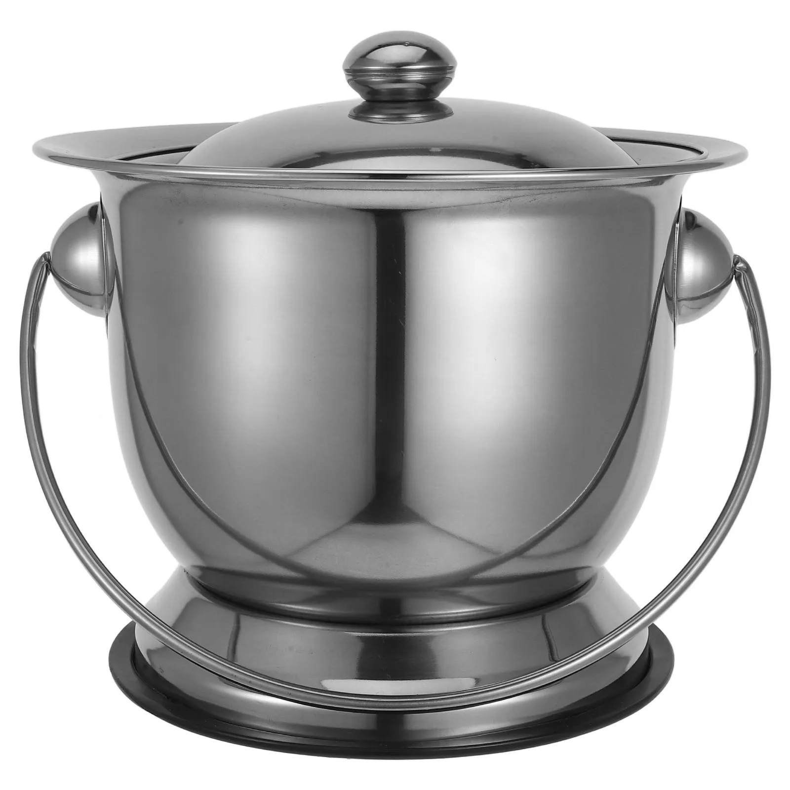 

Stainless Steel Chamber Pot Portable Toilet Lid Bedroom Urinal Spittoon Pee Pot Bucket Bedside Night Urine Container Adult