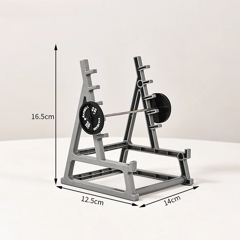 Creative Desktop Barbell Rack Pen Holder Fun Desk Accessories Office Funny Pen Container For Men Mini Pen Organizer Gifts