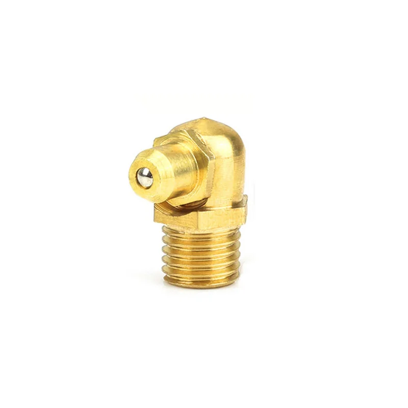 M6-M16 messing vetnippel met fijn schroefdraad 45 ° 90 ° 180 graden hydraulische fittingconnector voor vervangende accessoires van een vetspuit.