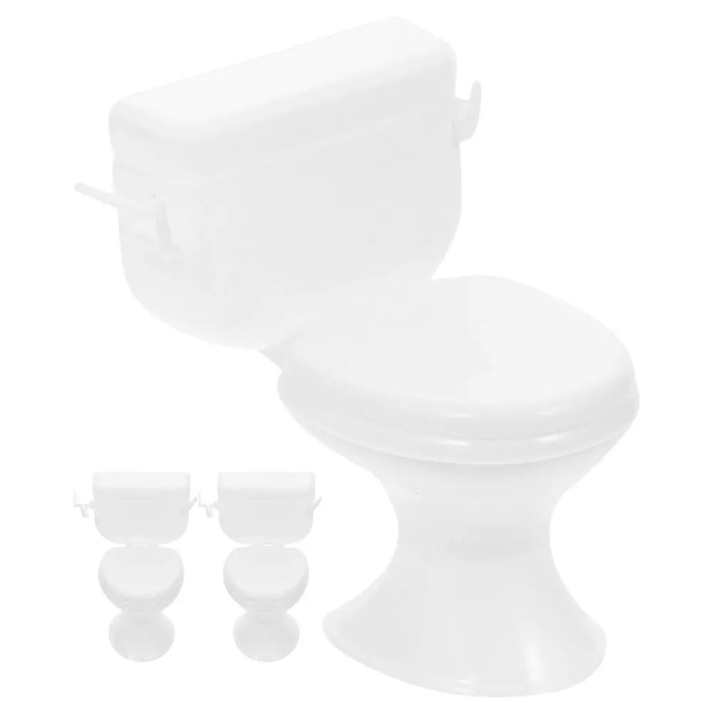 

4Pcs Miniature Toilet Cake Toppers Unique Bathroom Decor Party Supplies Fun Bachelorette Decorations Reusable Sturdy Materials
