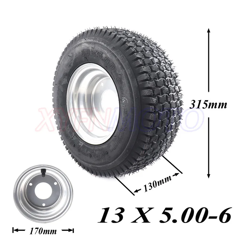 

13x5.00-6 Wheels With 6 inch Bearing wheel hub For Scooter Golf Cart Trolley Lawn Mower Small agricultural vehicle Trailer Parts