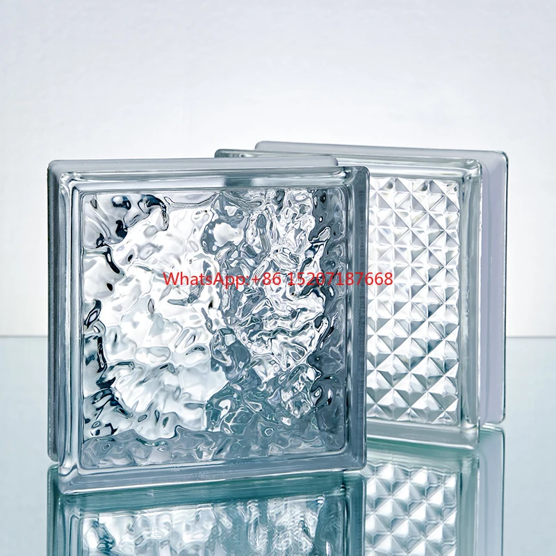 

Manufacturer wholesale popular square building window wall decoration transparent insulating glass block glass brick