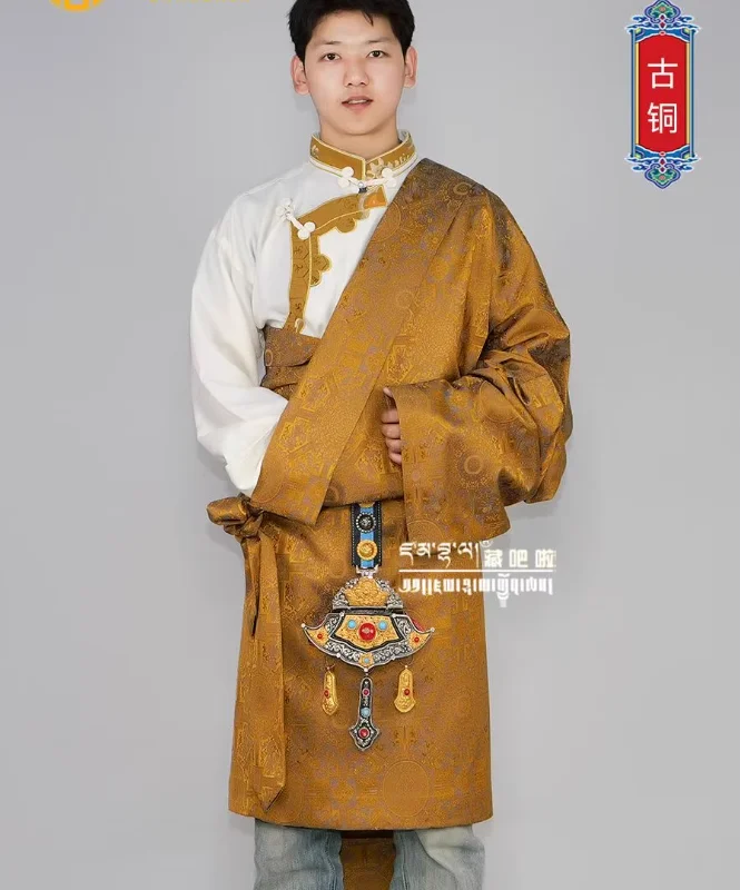 

Chinese Xizang Costume National Style Costume Double layer Kangba Tibetan Robe
