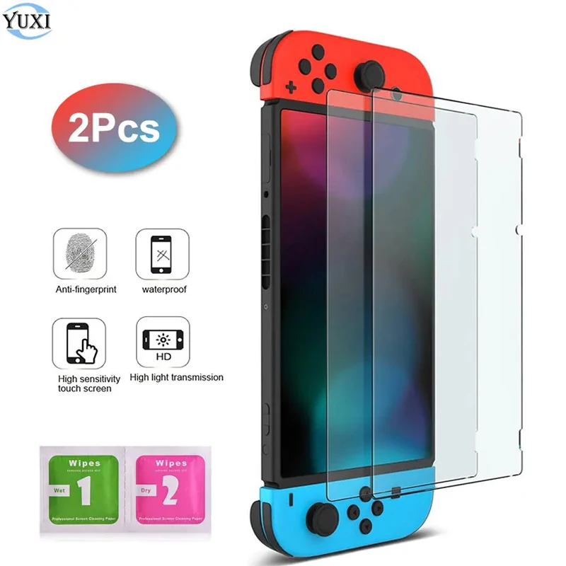 

YuXi 2 шт. Закаленное стекло Защитная пленка для экрана для Nintendo Switch NS Защитное стекло для экрана для Switch Lite аксессуары