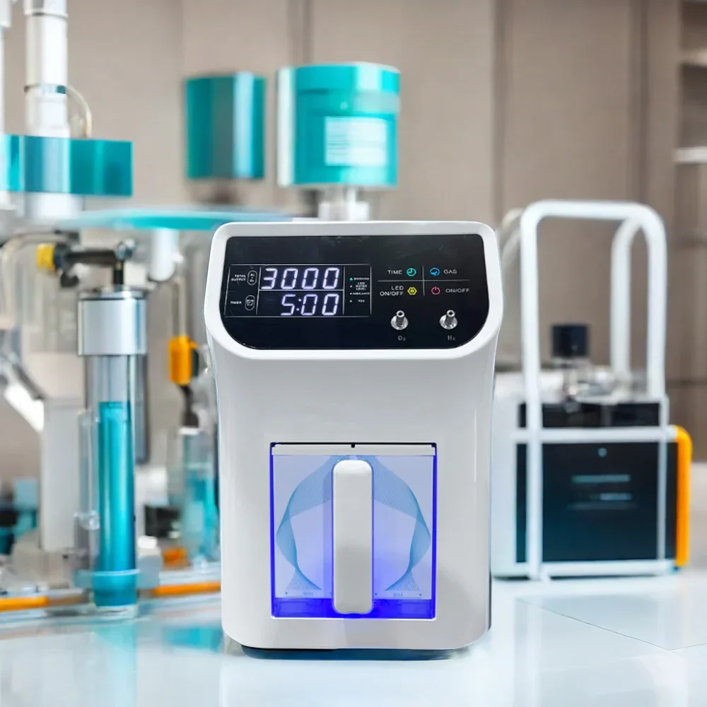 PEM Tech 1500 ml H2-Inhalator, brauner Generator, Wasserstoff-Inhalationsmaschine, 3000 ml Wasserstoff-Mollekular-Inhalationsgenerator