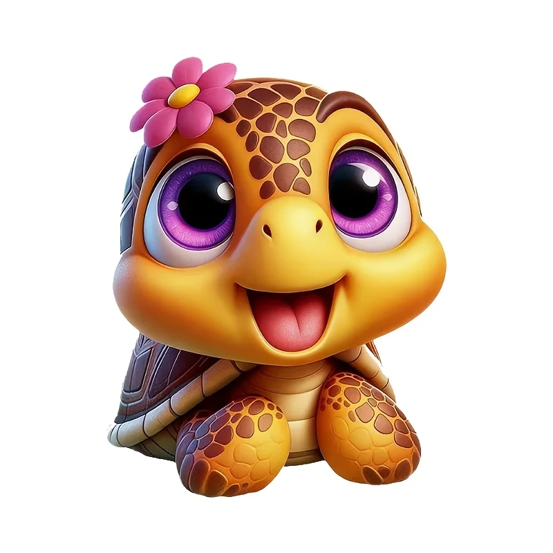 6-Inch Turtle Girl Pattern Premium Waterproof Vinyl Stickers, Suitable for Cars, Laptops, Bottles, Trucks Motorcycles, Windows