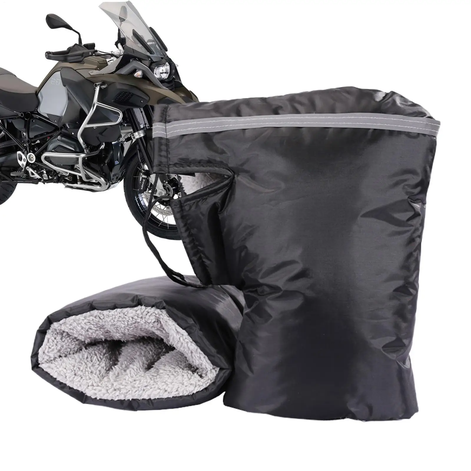 1pair Motorcycle Handlebar Mittens Winter Cycling Gloves Waterproof Handle Bar Mitts Snowmobile E-Bike Motorbike Thermal Gloves view 4
