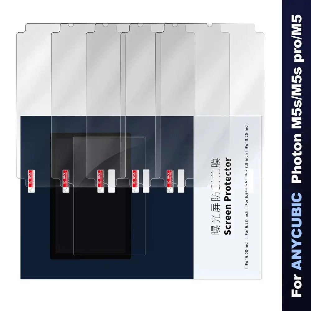 

For Anycubic Photon M5s,M5s pro LCD 3D Printer Screen Protector Film,5pcs 10.1inch 3D Printer Accessory