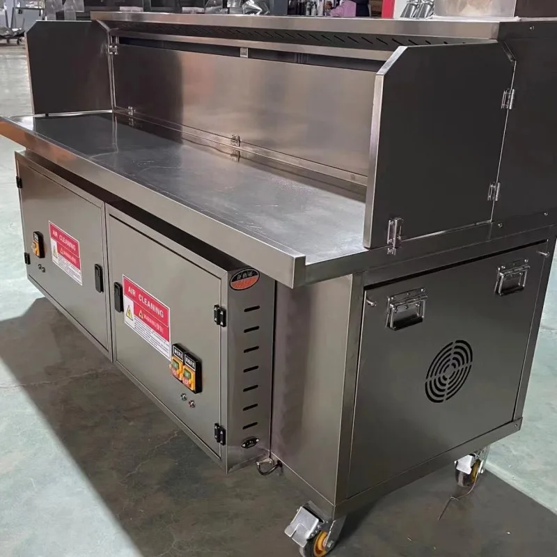Hydropower composite smokeless purification barbecue truck Commercial barbecue fume purifier Environmental protection stall