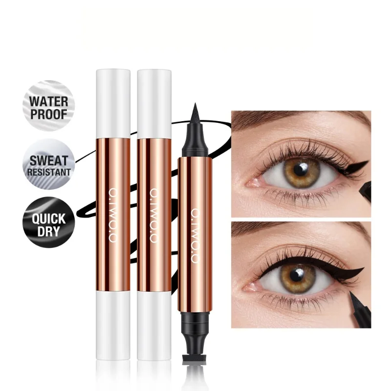 Eyeliner Stamp Black Liquid Eyeliner Pen Waterproof Fast Dry Dual Head Eye Liner Pencil Make-up For Women Cosmetics Tool