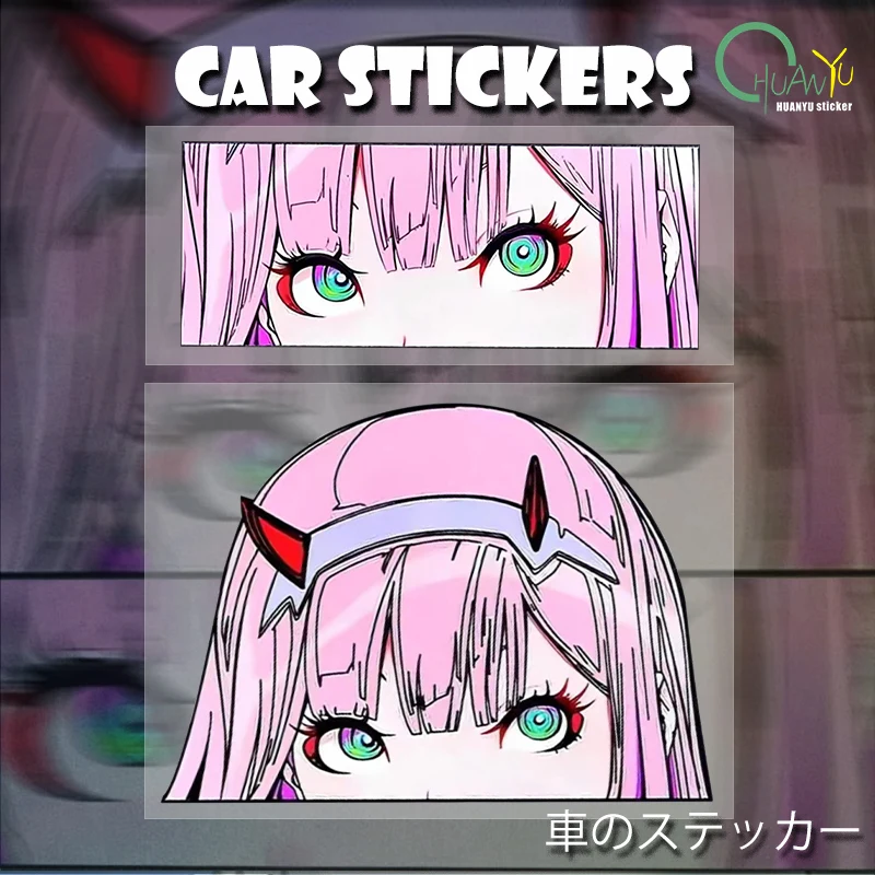 02Anime Eye JDM Animation Kraftstofftankabdeckung Aufkleber Karosserie Kratzer Auto Heckscheibe Kofferraum Motorrad Aufkleber