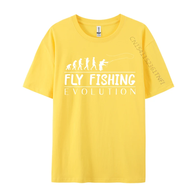 T-shirt en pur coton imprimé pour homme, pêche à la mouche, évolution amusante, confortable, haute qualité, livraison directe