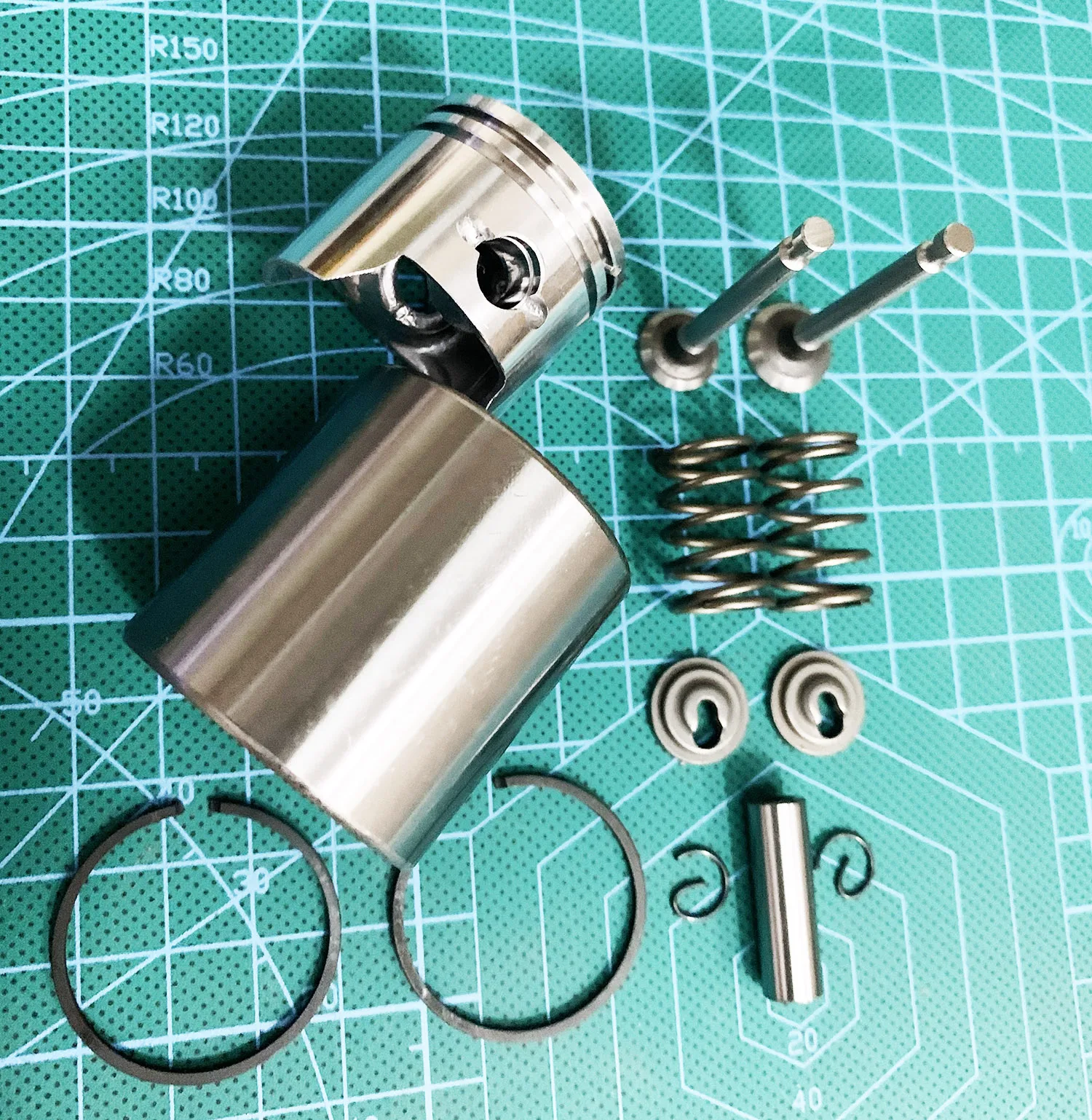 Model motorzuigers, miniatuur zuigers, klep T-cilinders, zuigerveren DIY-model motorkits