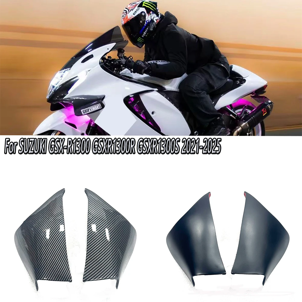 For SUZUKI GSX-R1300 GSXR1300R GSXR1300S 2021-2025 Motorcycle Front Side Fixed Wing Aerodynamics Carbon Fiber Accessories