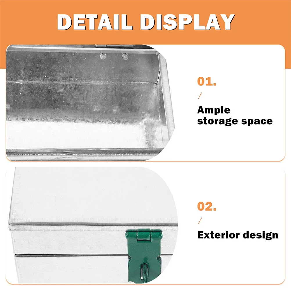 

Iron Sheet Storage Box Metal Toolbox Lockable Mechanics Tools Carrier Organizer Storage Case Hard Shell Tool Case