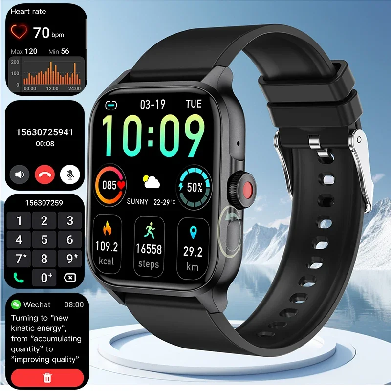 

2025 New QX5 Smart Watch Heart Rate Monitor Music Control Sports Waterproof Smart Watch for Men Women Smartwatch