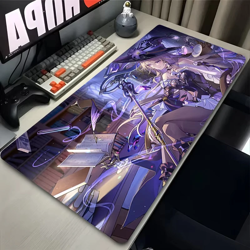 Mouse Pad Laptop Anime Game Honkai Star Rail Keyboard Pad PC Gaming Accessories Desk Mouse Mat Kawaii Magic Girl Herta Mousepad
