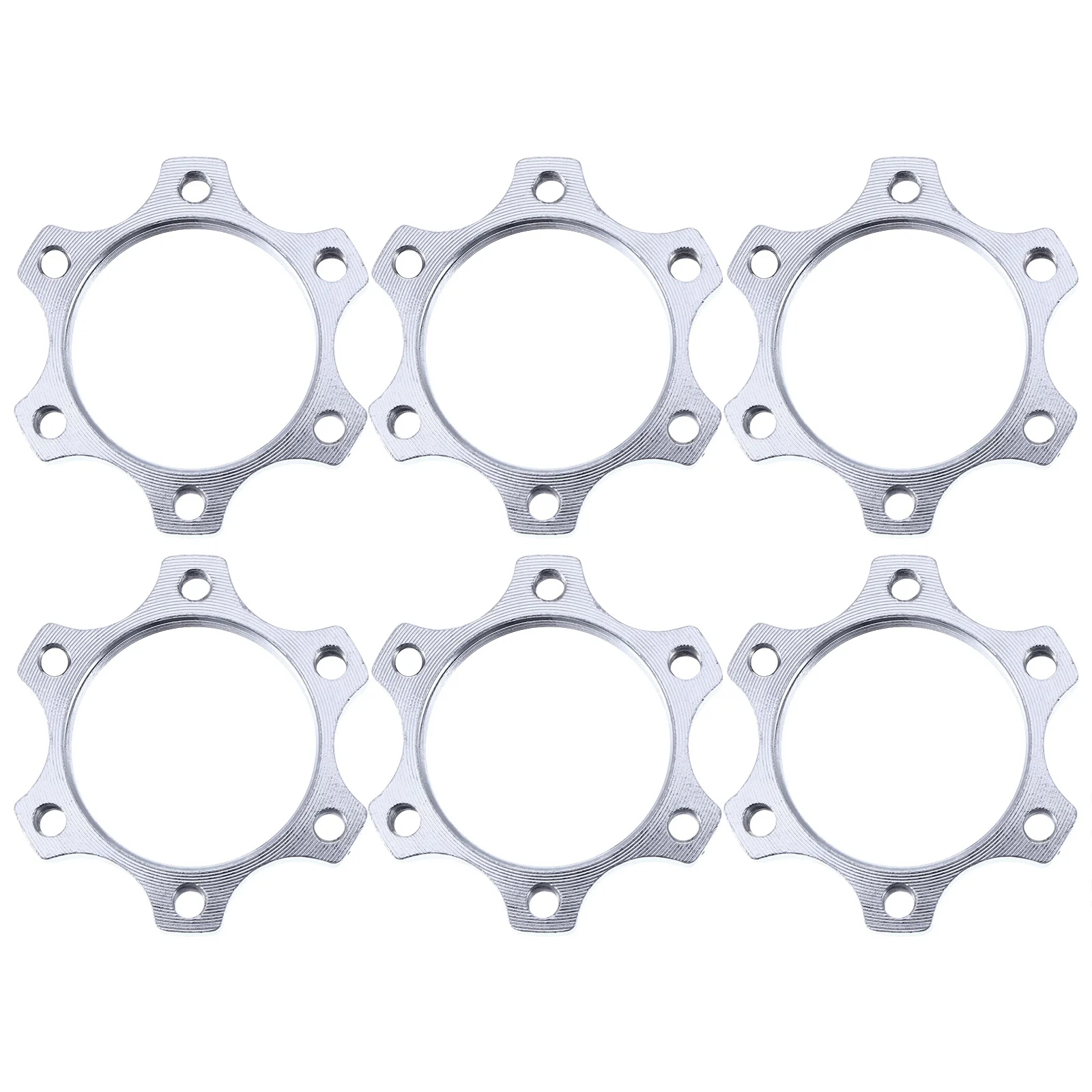 6Pcs Mountain Disc Adapter Aluminum Alloy Screw Washer Strong Fixation Durable for Disc Brake Rotor Conversion