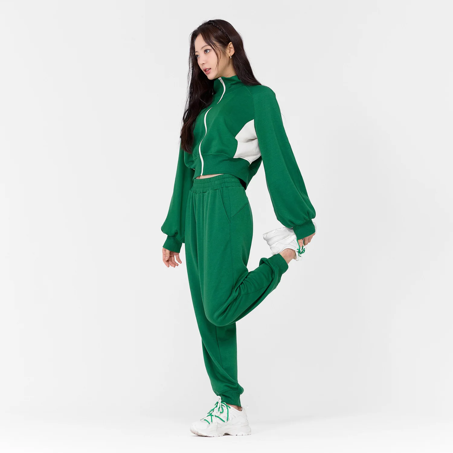Autumn Winter Zipper Jacket Pants Fitness Active Wear Tennis Golf Wear Yoga Coat Top Workout Clothes Women Running Suit Black