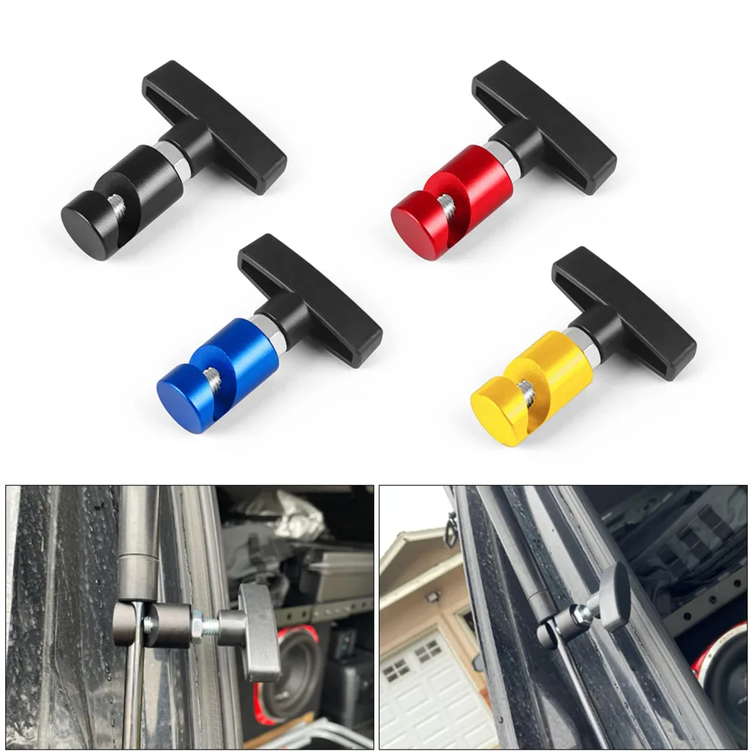 Secure Non-slip Durable Aluminum Lifting Support Rod for Car Hood and Trunk - Reliable Air Pressure Fixing Clamp for Safe Lift S