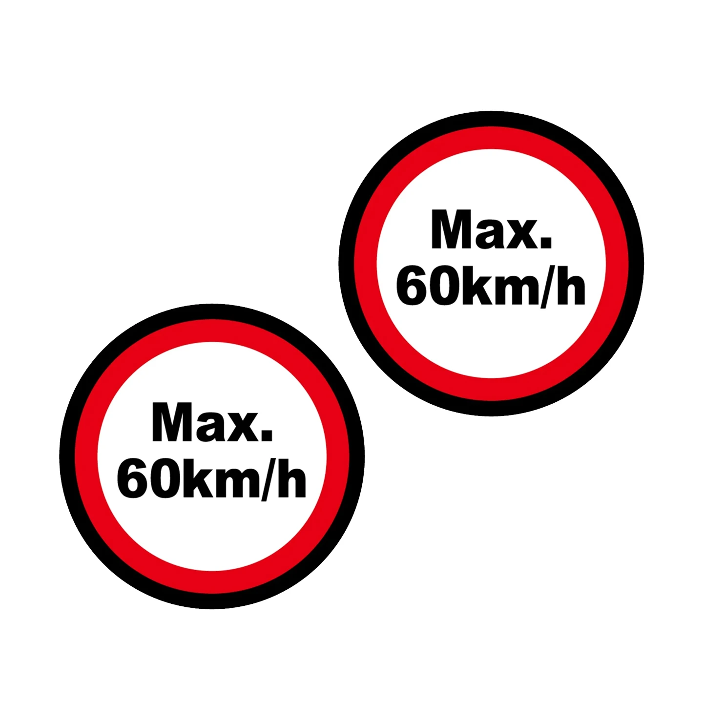 Geschwindigkeitsbegrenzungs-Warnaufkleber-Set Reflektierende Vinyl-Sticker Zubehör für Motorrad, Roller, Auto, Fahrrad, MTB-Rahmen