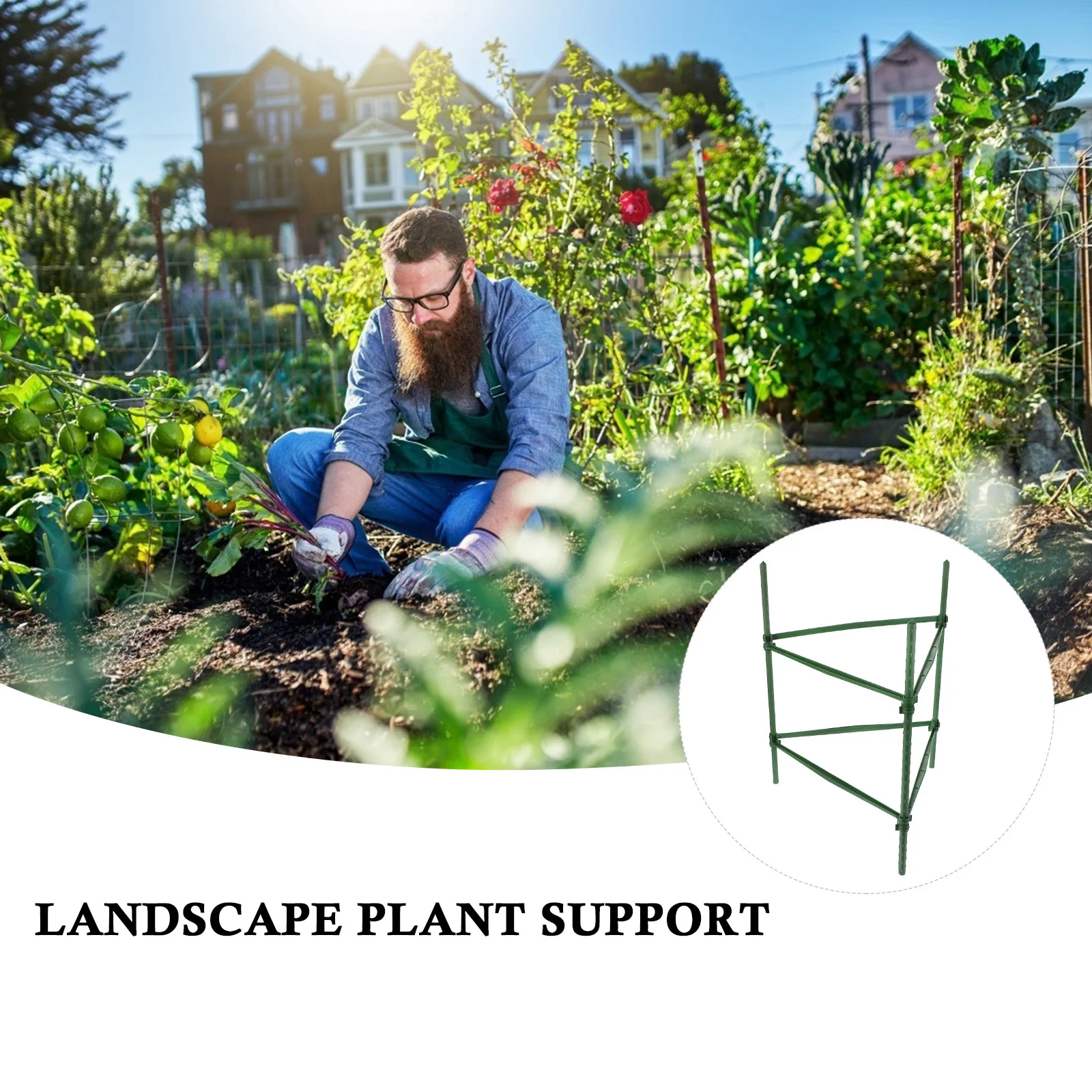 

3 set Plant Support Frame 40cm Triangle Climbing Cage for Tomato Cucumber Beans Vertical Garden Trellis Plastic Practical
