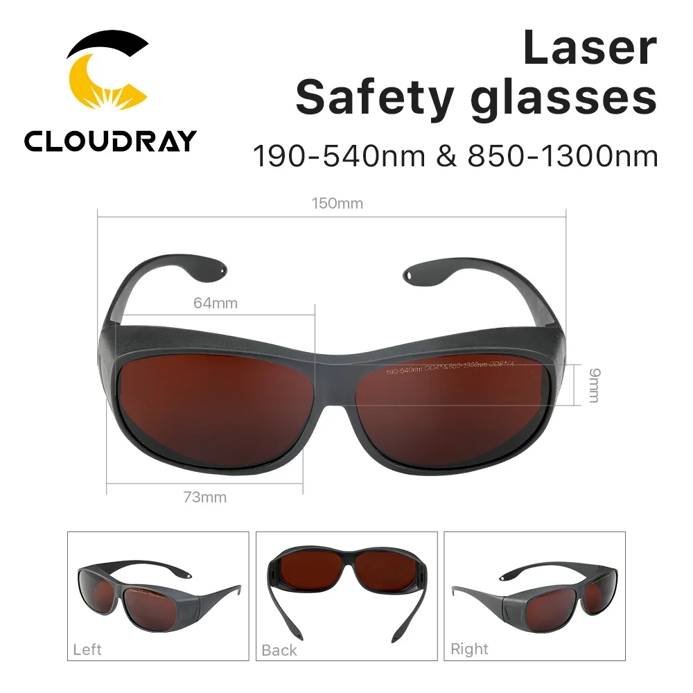 Cloudray SGUBGF-A-OD8 Fiber Laser Safety Goggles Protective Glasses Shield Protection Eyewear For Fiber Laser Machine