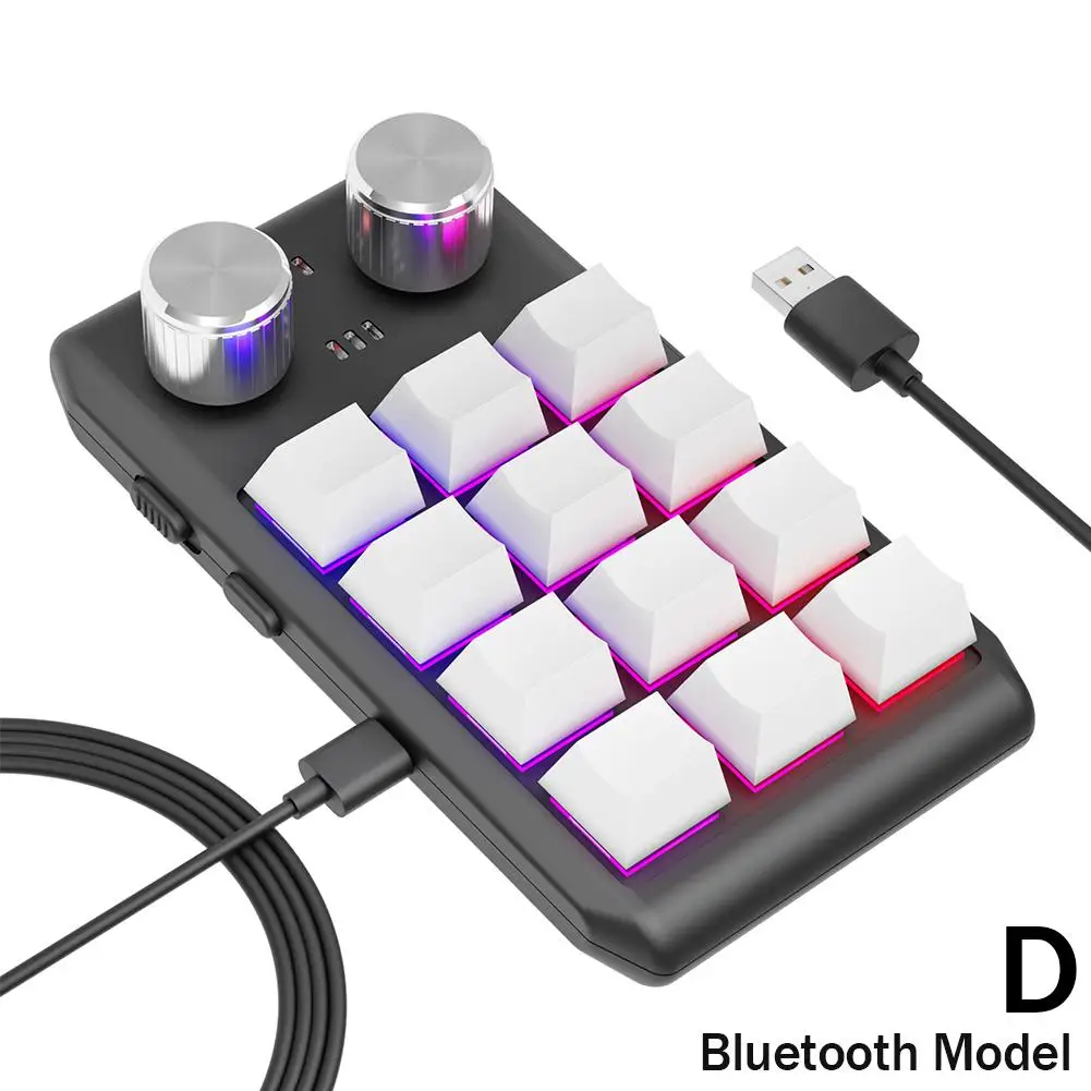 Mini Keyboard 3 Modes/Bluetooth/USB RGB Customize Ultra-thin Plug Newly Play Keyboard Game Launched Computer E-sports PS Ho J7B5