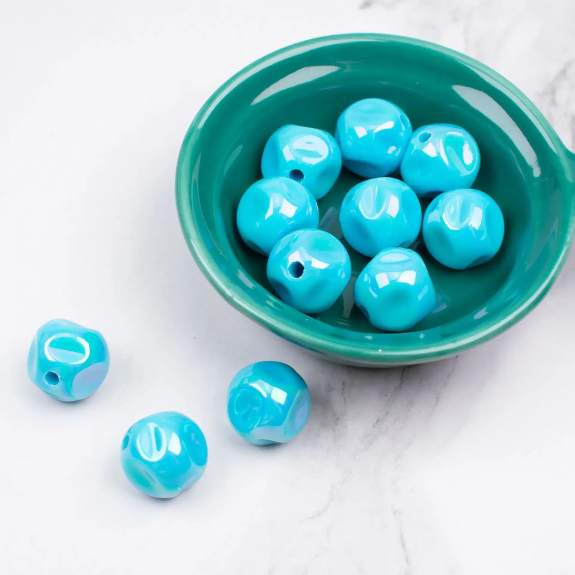 CH86 Plating Color16mm Plating Color Irregular Necklace Bracelet Diy Fashion Beads Accessories Beads Phone Chain Beaded Popular